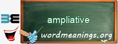 WordMeaning blackboard for ampliative